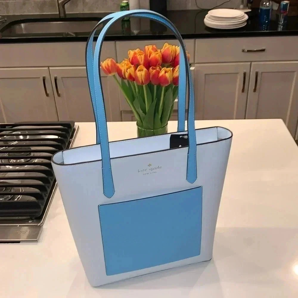 Kate Spade tote bag purse gorgeous Crisp Sky blue color NWT - Picture 1 of 4